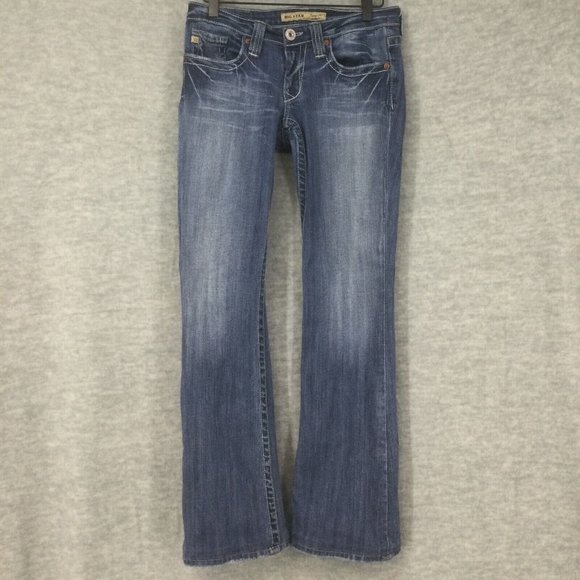 Jean Big Star Casey 32 XL taille basse évasé bleu denim stretch mesure